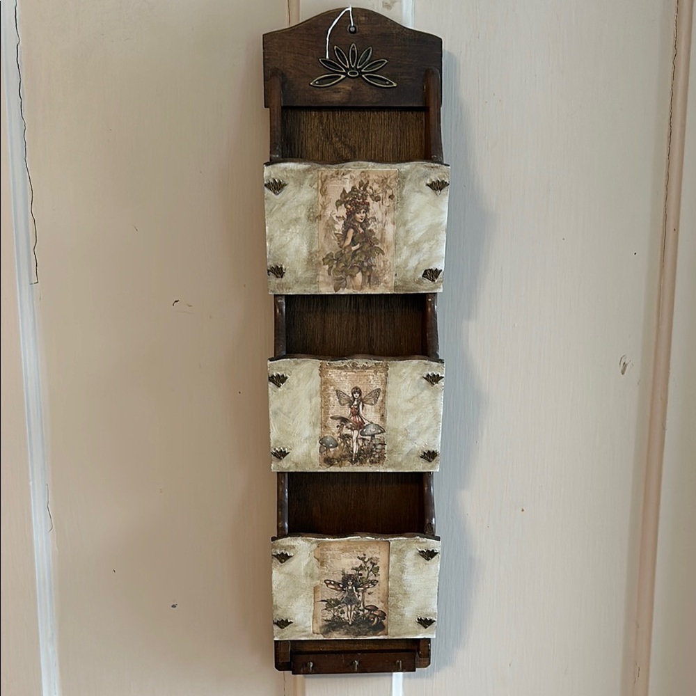 Brown and Cream Display Shelves for Wall Decor